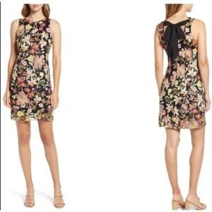 Women’s 6 Sam Edelman Floral Embroidered Mini Dress Bow Back NWT